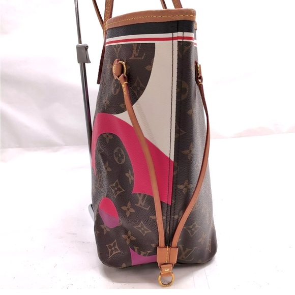 Auth Louis Vuitton Neverfull Tote Limited Edition Game ON Monogram Canvas MM - Picture 4 of 16